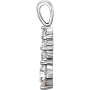 Platinum 1 CTW Natural Diamond Journey Pendant