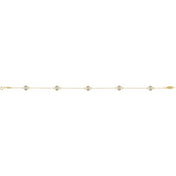 14K Yellow 1/3 CTW Lab-Grown Diamond Bezel-Set Station 7" Bracelet
