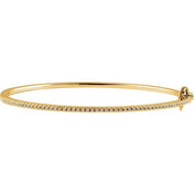 14K Yellow 1/2 CTW Natural Diamond Pave' 7" Bracelet