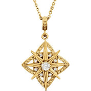 14K Yellow 1/6 CTW Natural Diamond 18" Necklace