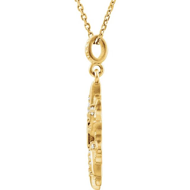 14K Yellow 1/3 CTW Natural Diamond 18" Necklace