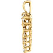 14K Yellow 1/2 CTW Natural Diamond Heart Pendant