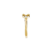 14K Yellow .06 CTW Natural Diamond Knot Ring