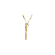 14K Yellow 1/6 CTW Natural Diamond Fleur De Lis 16" Necklace