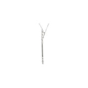 Sterling Silver 1/8 CTW Natural Diamond Key 18" Necklace