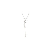 Sterling Silver 1/5 CTW Natural Diamond Fleur-de-lis Key 18" Necklace