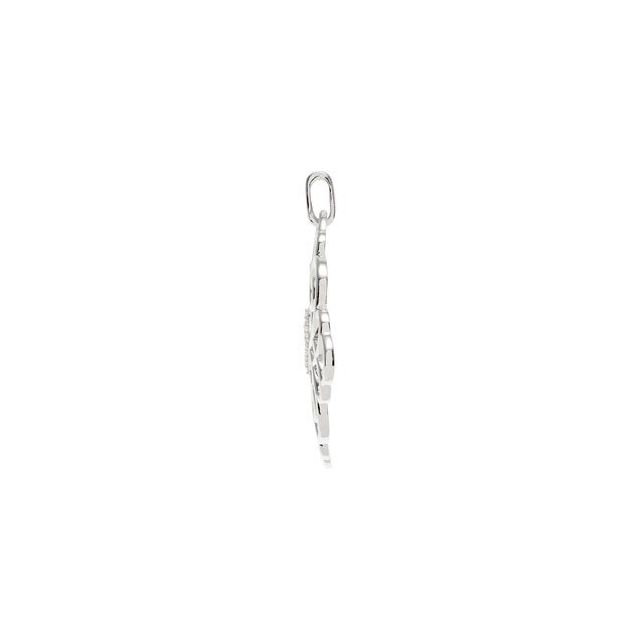 Sterling Silver 1/10 CTW Natural Diamond Pendant