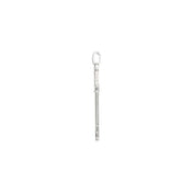 Sterling Silver 1/4 CTW Natural Diamond Heart Key Pendant
