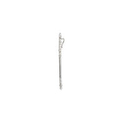 Sterling Silver 1/8 CTW Natural Diamond Key Pendant