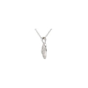 Sterling Silver .005 CTW Natural Diamond Heart 18" Necklace