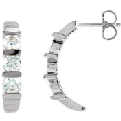 14K White 1 3/8 CTW Lab-Grown Diamond Earrings