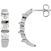14K White 1 3/8 CTW Lab-Grown Diamond Earrings
