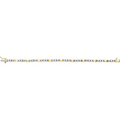 14K Yellow/White 1 3/4 CTW Natural Diamond Line 7" Bracelet