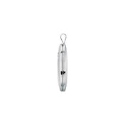 Sterling Silver Oval .015 CT Natural Diamond Footprints Locket