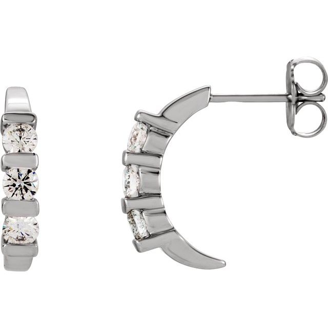 2 CTW Lab-Grown Diamond Earrings