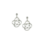 Sterling Silver & 14K White 3/8 CTW Natural Diamond Earrings
