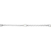 Sterling Silver Cultured White Freshwater Pearl 8.5" Bracelet