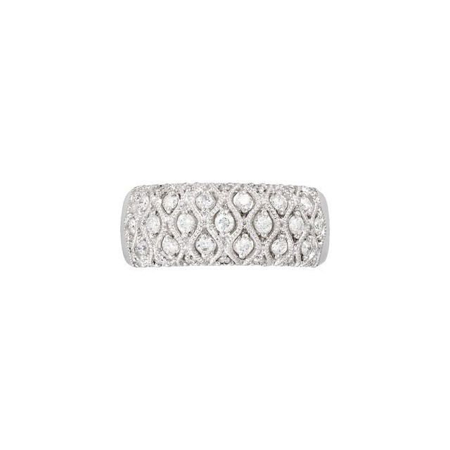 14K White 1/2 CTW Natural Diamond Ring