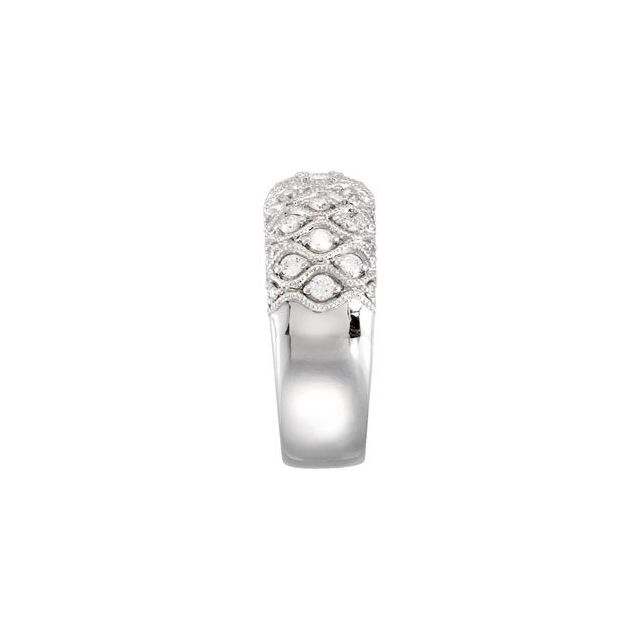 14K White 1/2 CTW Natural Diamond Ring