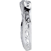Sterling Silver Imitation White Cubic Zirconia 19x15 mm Heart Pendant