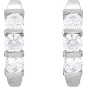 14K White 1 3/8 CTW Lab-Grown Diamond Earrings