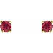 14K Yellow 2.5 mm Natural Ruby Stud Earrings
