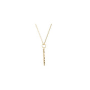 14K Yellow 1/10 CTW Natural Diamond Angel Wing 18" Necklace