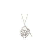 Sterling Silver 1/6 CTW Natural Diamond Heart 18" Necklace