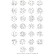 10K Imitation Diamond Script Monogram Necklace with 2 or 3 Initials in Various Sizes
