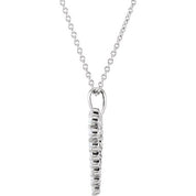 14K White 1 CTW Natural Diamond Heart 18" Necklace