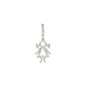 14K White 1/5 CTW Natural Diamond Baby Girl Charm