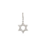 14K White 1/5 CTW Natural Diamond Star of David Charm