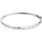 14K White 1/2 CTW Lab-Grown Diamond Bangle 6 3/4" Bracelet