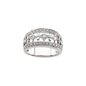 14K White 1/2 CTW Natural Diamond Ring