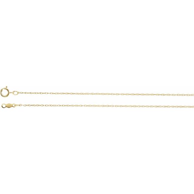 18K Yellow .85 mm Rope 18" Chain