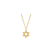 24K Yellow Gold-Plated Sterling Silver 28.8x22.62 mm Star of David 24" Necklace