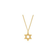 24K Yellow Gold-Plated Sterling Silver 28.8x22.62 mm Star of David 24" Necklace