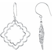 Sterling Silver 1/8 CTW Natural Diamond Earrings