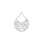 Sterling Silver 1/6 CTW Natural Diamond Scroll Pendant