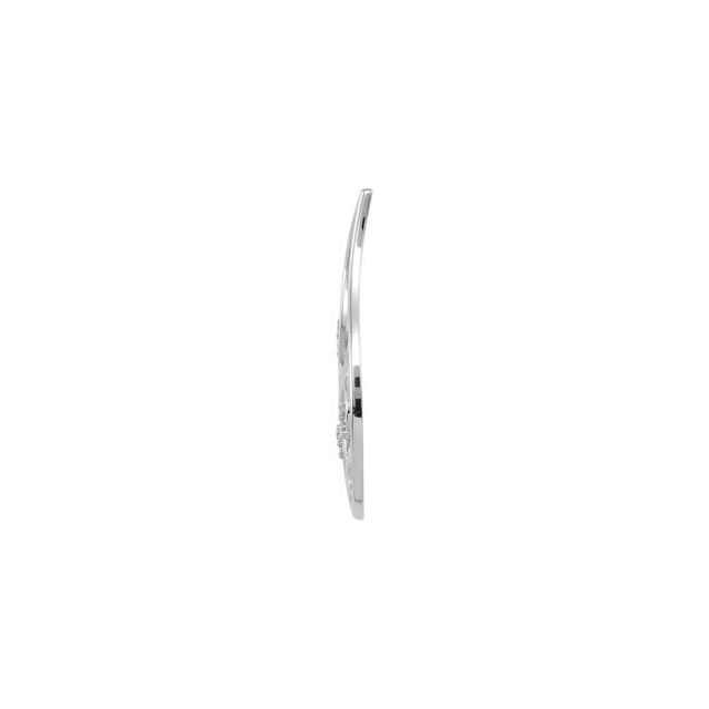 Sterling Silver 1/6 CTW Natural Diamond Scroll Pendant