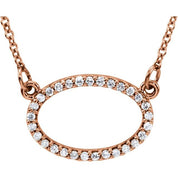 14K Rose 1/8 CTW Natural Diamond 16" Necklace