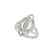 Sterling Silver .04 CTW Natural Diamond Filigree Ring