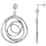 Sterling Silver & 14K White 3/8 CTW Natural Diamond Circle Earrings