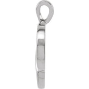 14K White Heart Pendant