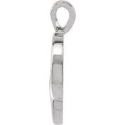 14K White Heart Pendant