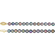 14K Yellow Panache?  Cultured Black Freshwater Pearl 20" Necklace