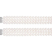 Sterling Silver Cultured White Freshwater Pearl 3-Strand 22" Necklace