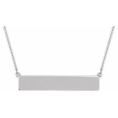 Be Posh Custom Engravable Bar Necklace