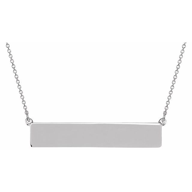 Be Posh Custom Engravable Bar Necklace