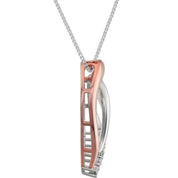 14K Rose Gold-Plated Sterling Silver .02 CTW Natural Diamond Heart 18" Necklace